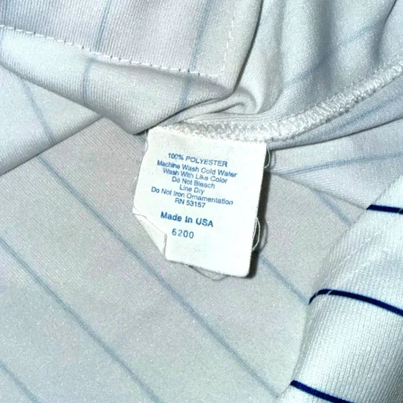 Vintage Sammy Sosa Jersey Size 44 Pinstripe MAJESTIC Chicago Cubs #21 USA Made - Picture 6 of 6